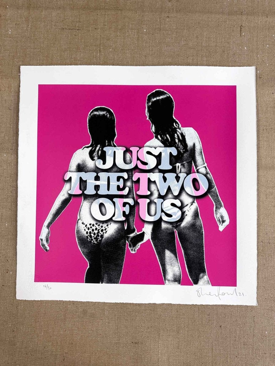 Just The Two Of Us Handpulled Screenprint Original screenprint OLI FOWLER ART tag1 Handpulled Screenprint