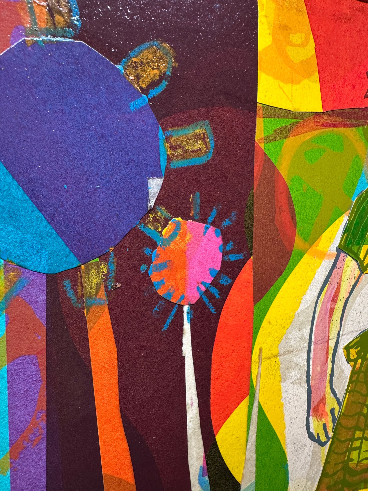 To The Shops Hand Painted Collage (Different Variants)