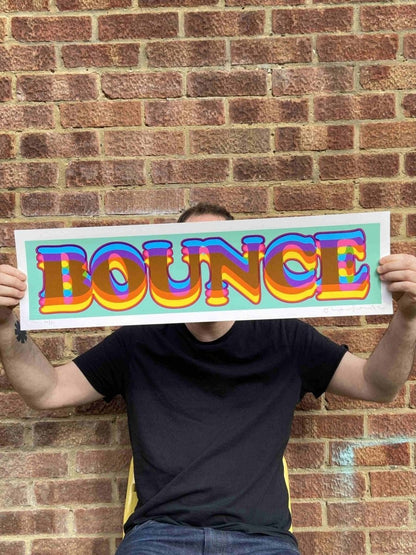 BOUNCE limited edition hand-pulled screenprint by Oli Fowler
