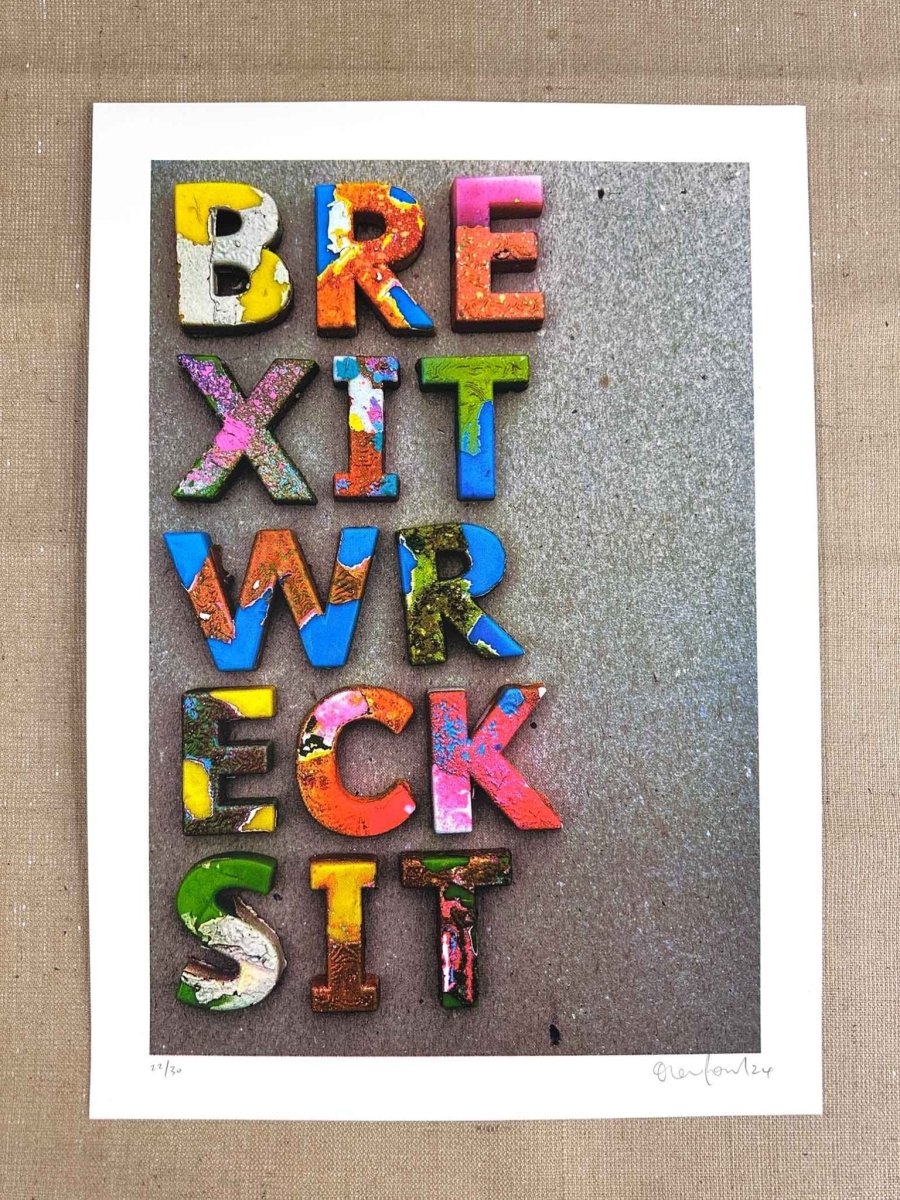 BREXIT WRECKSIT CMYK Handpulled Screenprint Original screenprint OLI FOWLER ART tag1  Brexit