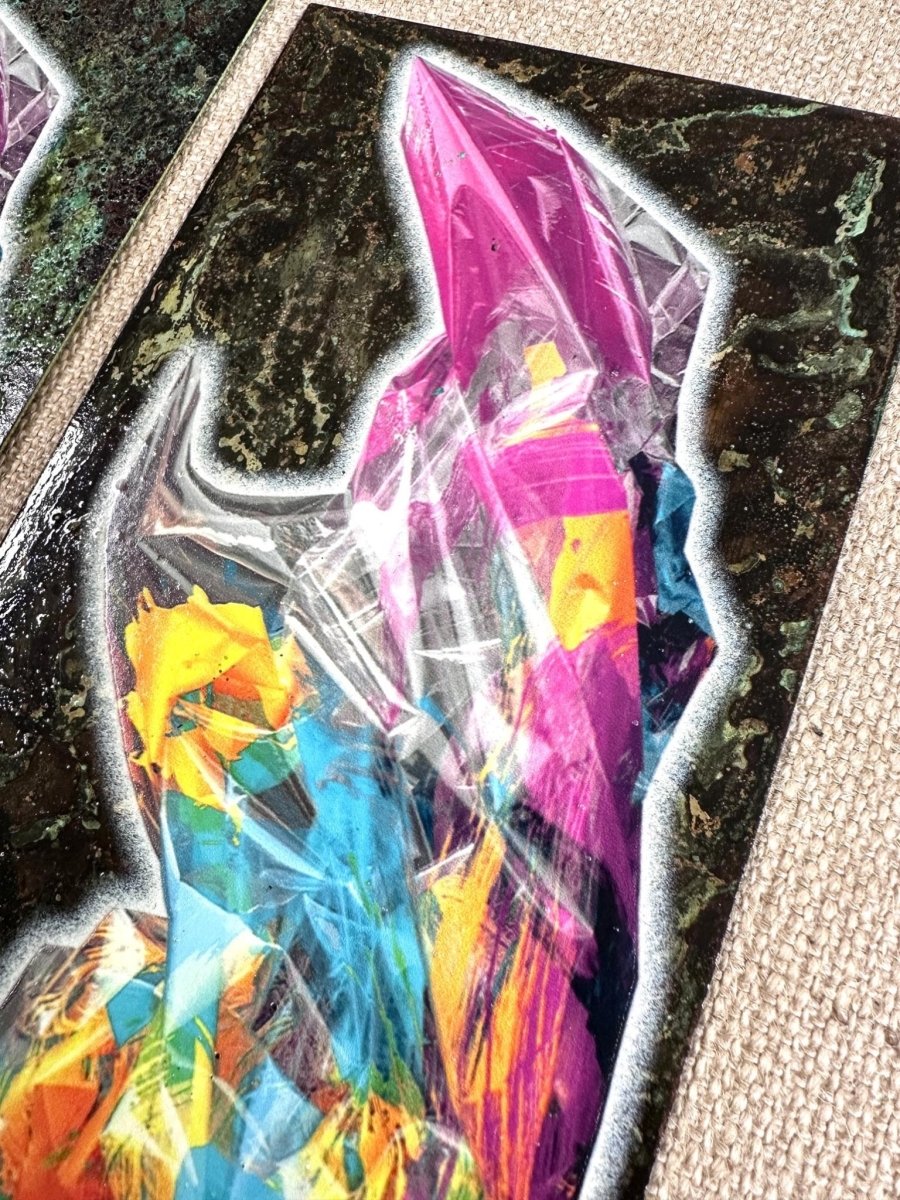 Claw/ Oxidised Original Artwork OLI FOWLER ART tag1  mixed media