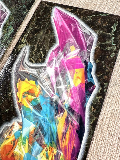 Claw/ Oxidised Original Artwork OLI FOWLER ART tag1  mixed media