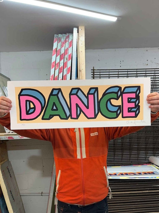 DANCE hand-pulled screenprint rare archive edition by Oli Fowler
