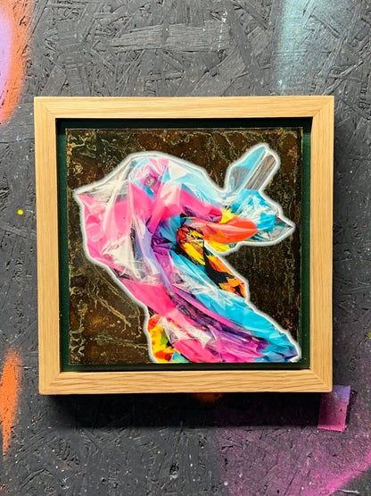 Dolly Square/ Oxidised Original Artwork Artwork OLI FOWLER ART tag1  one - off
