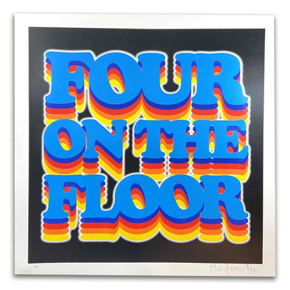 Four on the Floor - Large Format Limited Edition Disco Screenprint Original screenprint OLI FOWLER ART tag1  Dance Music