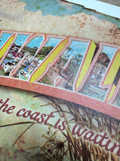 Greetings From Cornwall... Hand Pulled Screenprint Artwork OLI FOWLER ART tag1  Cornwall