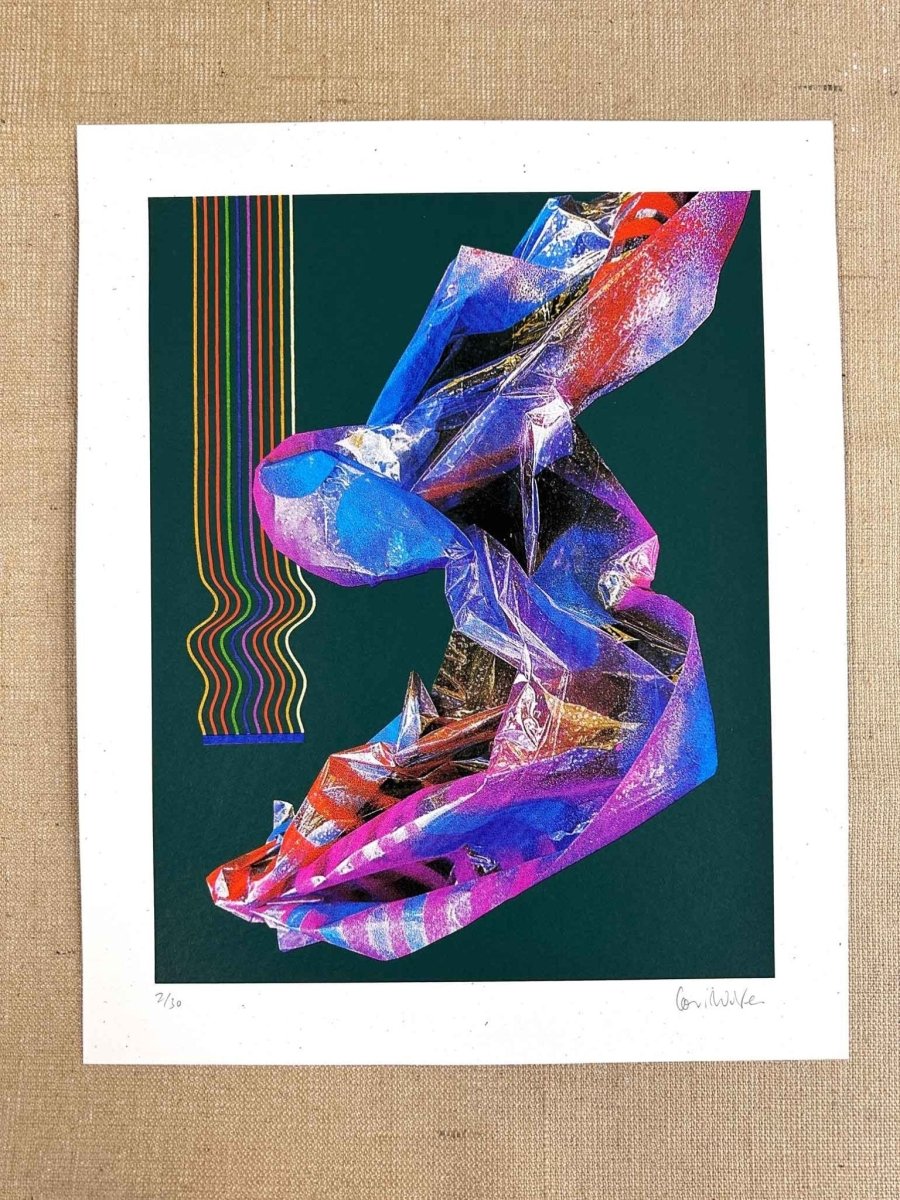 HEX GREEN Hand pulled Cmyk Dither Screenprint Original screenprint OLI FOWLER ART tag1  contemporary art