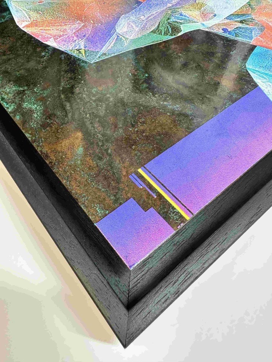 HEX3 Oxidised Copper Screenprint Original screenprint OLI FOWLER ART tag1  abstract art
