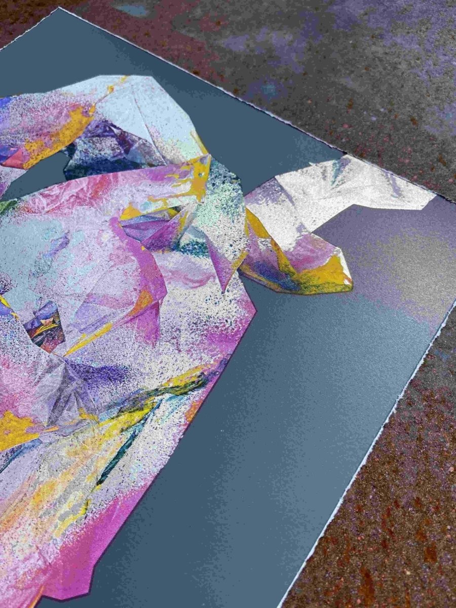 I See A Rabbit Abstract Screenprint Original screenprint OLI FOWLER ART tag1  abstract art