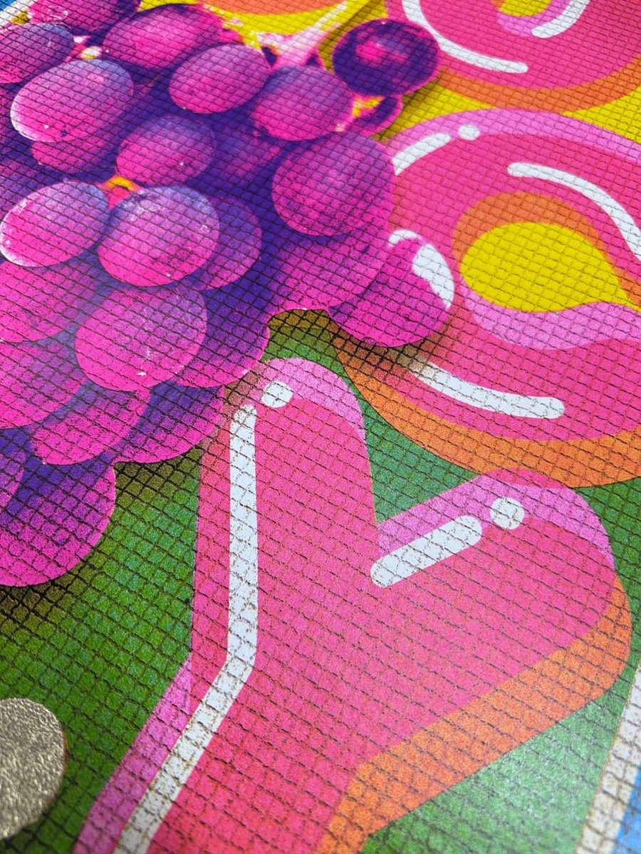 Juicy Hand Pulled Screenprint With Gold Leaf Original screenprint OLI FOWLER ART tag1  gold leaf