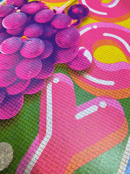 Juicy Hand Pulled Screenprint With Gold Leaf Original screenprint OLI FOWLER ART tag1  gold leaf