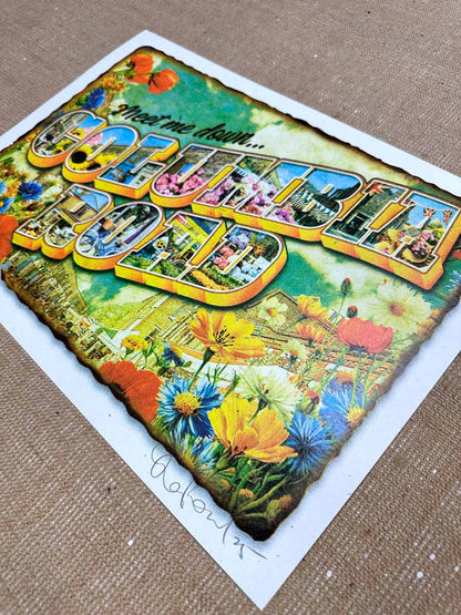Meet Me Down...Columbia Road Hand Pulled Screen print Artwork OLI FOWLER ART British art