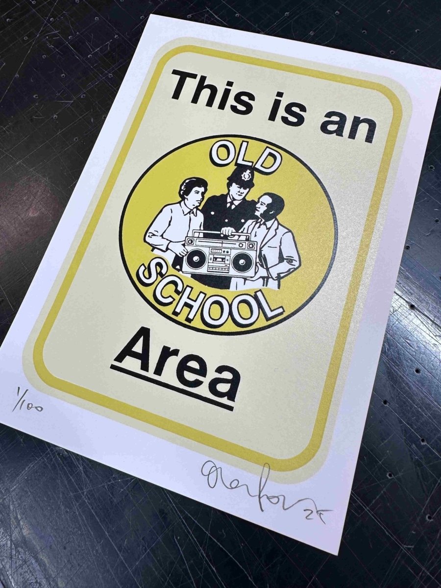 Old School Hand Pulled Screenprint Original screenprint OLI FOWLER ART tag1  music art