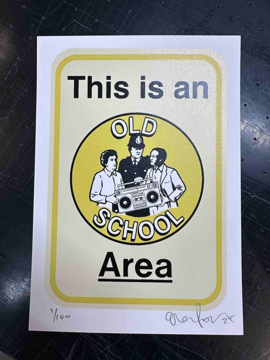 Old School Hand Pulled Screenprint Original screenprint OLI FOWLER ART tag1  music art