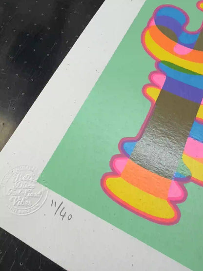 Jumpin' Hand Pulled Screenprint