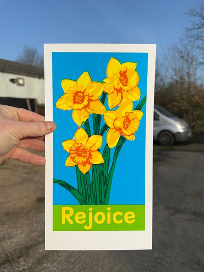 Rejoice - Hand Pulled Screen Print Screen Print OLI FOWLER ART tag1  Limited Edition