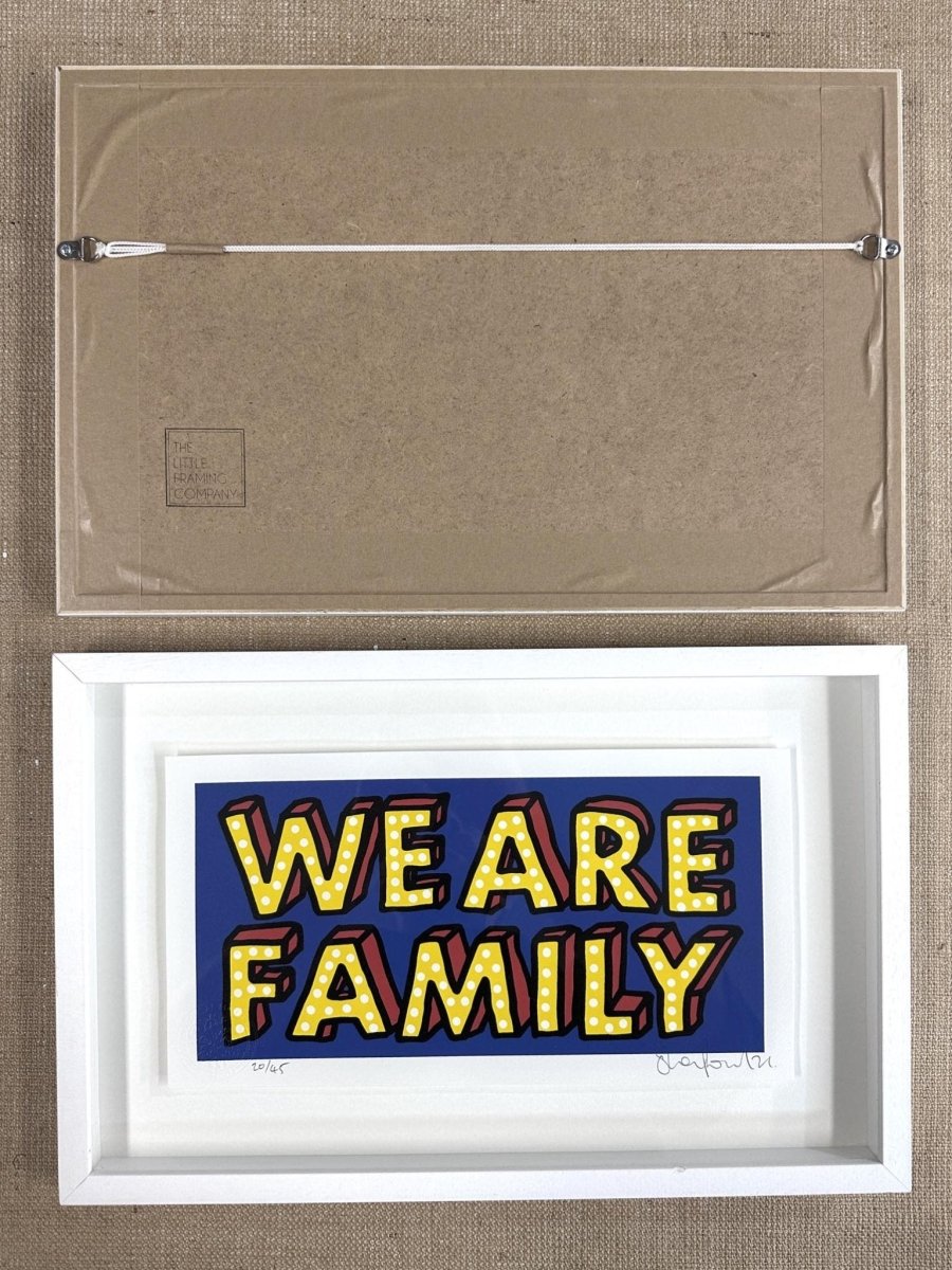 WE ARE FAMILY BLUE (FRAMED) OLI FOWLER ART tag1  framed art