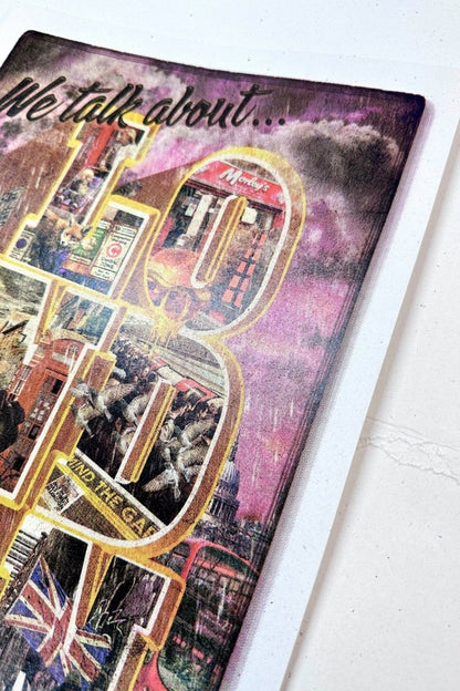We Talk About London Hand pulled CMYK Screenprintt Original screenprint OLI FOWLER ART tag1  london art