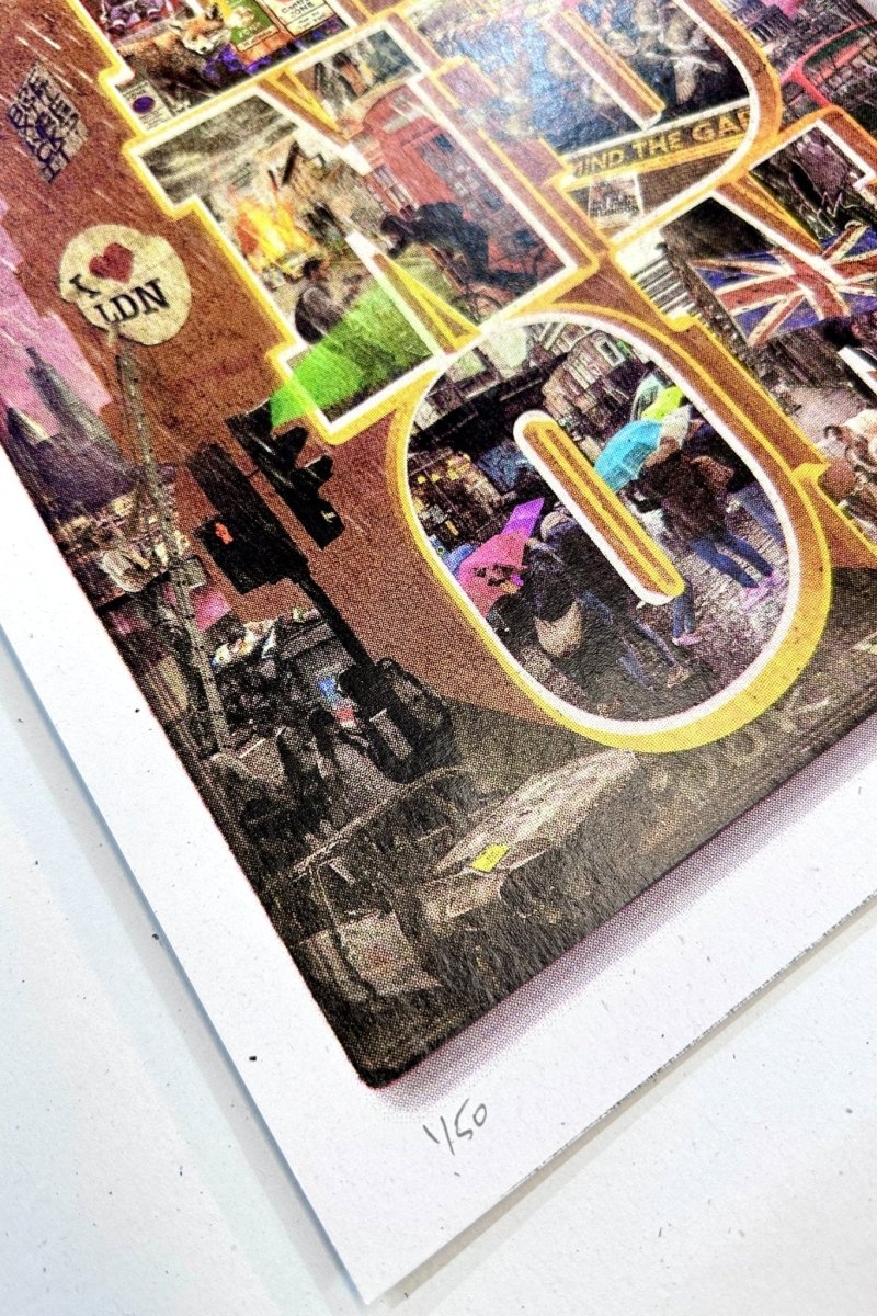 We Talk About London Hand pulled CMYK Screenprintt Original screenprint OLI FOWLER ART tag1  london art