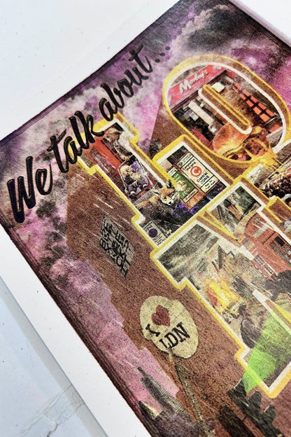 We Talk About London Hand pulled CMYK Screenprintt Original screenprint OLI FOWLER ART tag1  london art