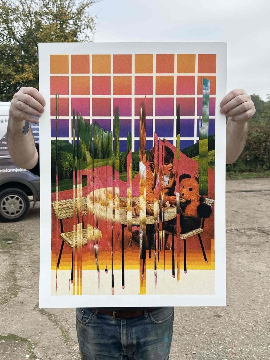 Yesterday 4 Colour Dither Screenprint, hand-pulled screenprint by Oli Fowler